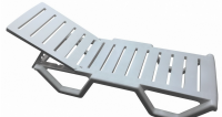 Шезлонг пластиковый TWEET с колесиками, цвет "белый" Шезлонг пластиковый TWEET с колесиками, цвет "белый"