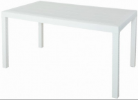 Стол прямоугольный на 6 персон RATTAN HOUSTON, цвет белый