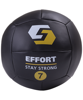 Медицинбол EMD7, кожзам, 7 кг, черный