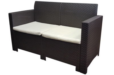 Двухместный диван RATTAN NEBRASKA SOFA, цвет венге Двухместный диван RATTAN NEBRASKA SOFA, цвет венге