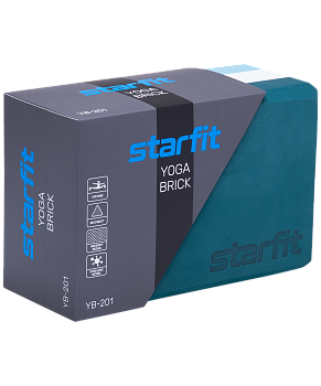 Блок для йоги высокой плотности YB-201 EVA, 22,8 х 15,2 x 10 см, 350 гр, изумрудный