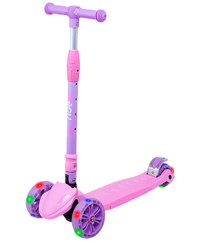БЕЗ УПАКОВКИ Самокат 3-колесный Bunny, 135/90 мм, розовый/фиолетовый БЕЗ УПАКОВКИ Самокат 3-колесный Bunny, 135/90 мм, розовый/фиолетовый
