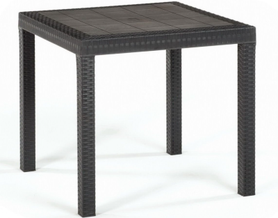 Стол квадратный на 4 персоны RATTAN DALLAS, цвет венге